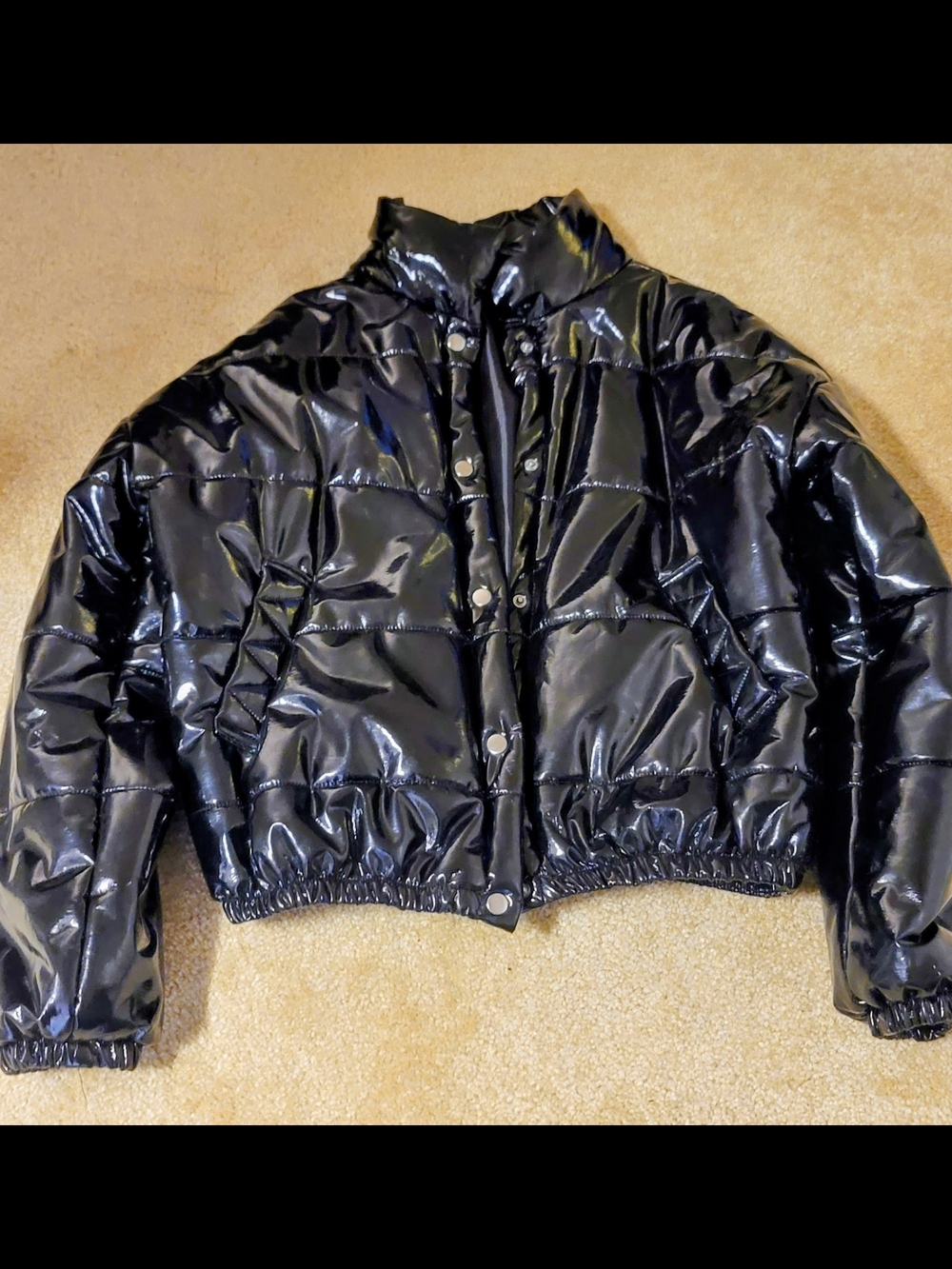 Wild Fable Black Shiny Puffer Jacket - Women